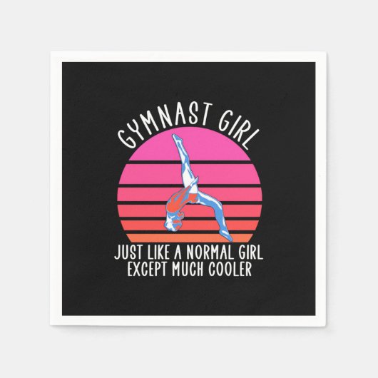 Gymnast Girl Serviette (Vorderseite)
