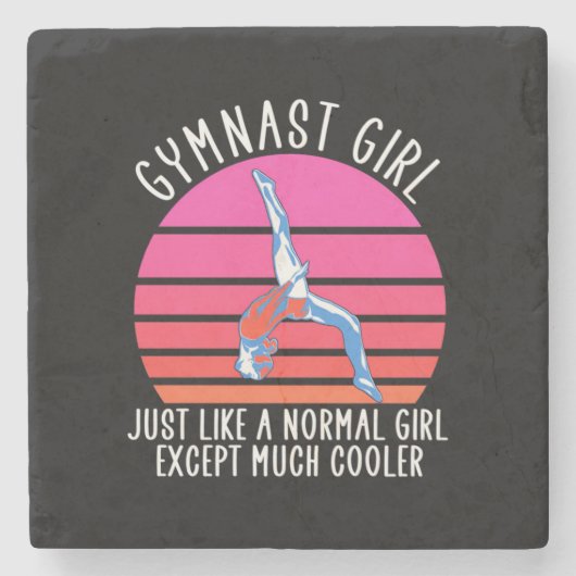 Gymnast Girl Steinuntersetzer (Vorderseite)