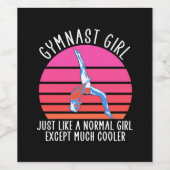 Gymnast Girl Weinetikett (Einzelnes Label)
