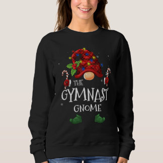Gymnast Gnome Buffalo Karierter Weihnachtsbaum Lic Sweatshirt