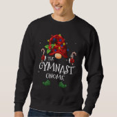 Gymnast Gnome Buffalo Karierter Weihnachtsbaum Lic Sweatshirt (Vorderseite)