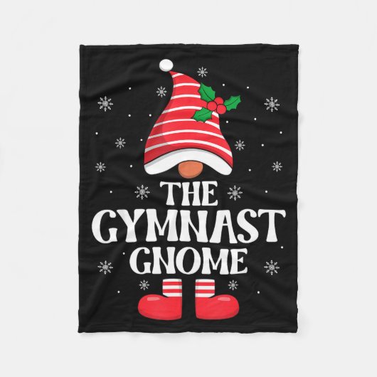 Gymnast Gnome Christmas Family Matching Group Funn Fleecedecke (Vorderseite)