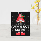 Gymnast Gnome Christmas Family Matching Group Funn Karte (Gelbe Blume)
