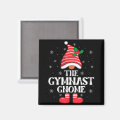 Gymnast Gnome Christmas Family Matching Group Funn Magnet (Vorderseite/Rückseite)