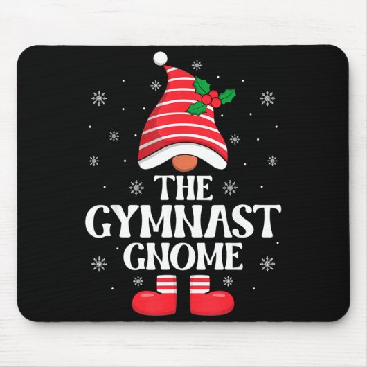 Gymnast Gnome Christmas Family Matching Group Funn Mousepad (Vorne)