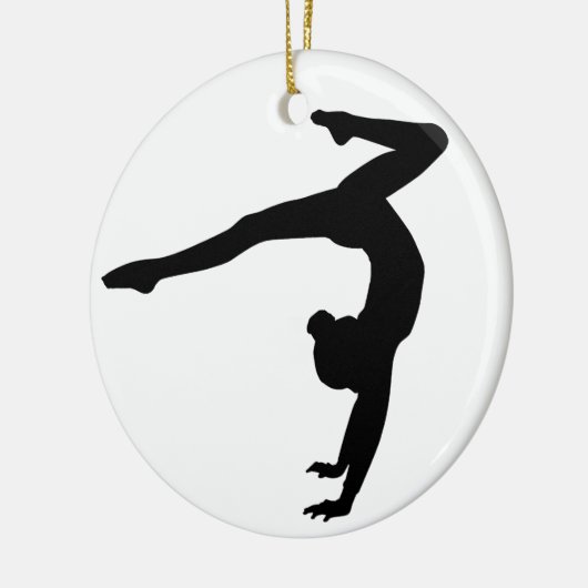 Gymnast-Hirschhandstand-Geschenke Keramikornament (Links)