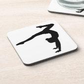 Gymnast-Hirschhandstand-Geschenke Untersetzer (Linke Seite)