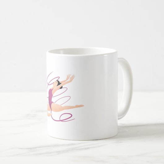 Gymnast Illustration Kaffeetasse (VorderseiteRechts)