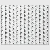 Gymnast in weißer Silhouette Geschenkpapier (Flach)