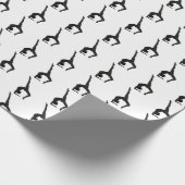 Gymnast in weißer Silhouette Geschenkpapier (Ecke)