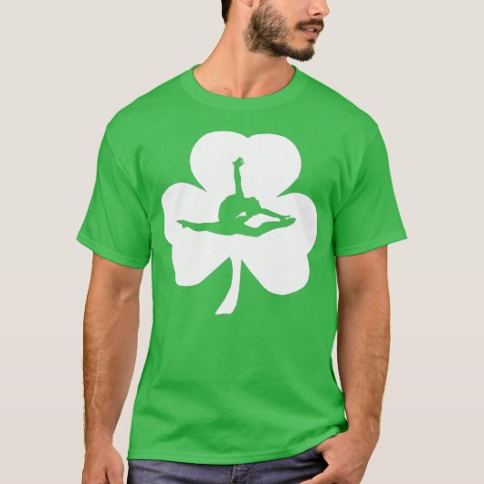 Gymnast Irish Shamrock Gymnastics St Patricks T-Shirt (Vorderseite)