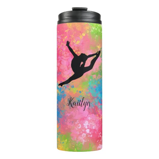 Gymnast Karneval Paint Splash Thermal Tumbler Thermosbecher (Vorderseite)