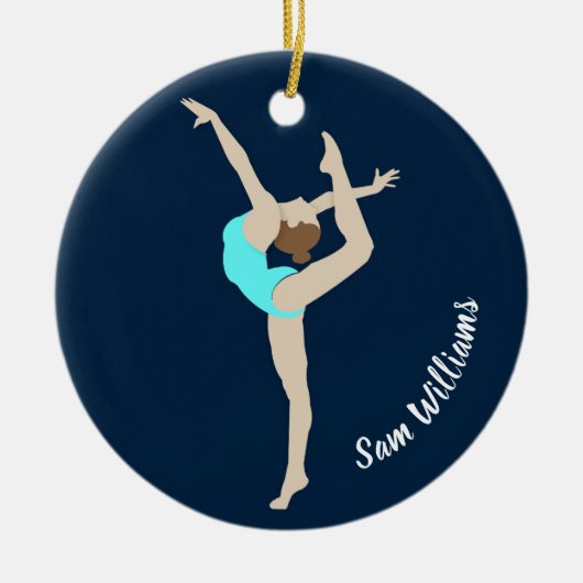Gymnast Keramik Ornament (Vorne)