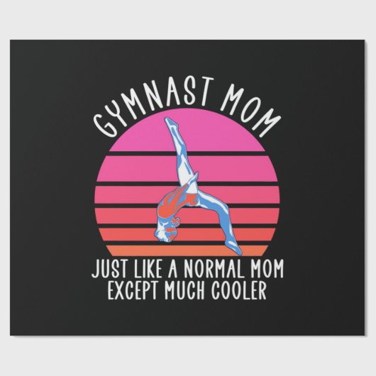 Gymnast-Mama Geschenkpapier (Flach)