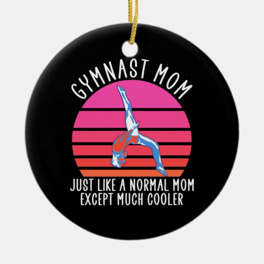 Gymnast-Mama Keramik Ornament (Vorne)