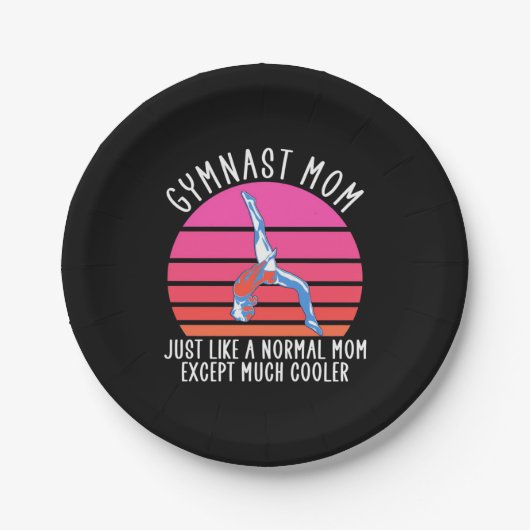 Gymnast-Mama Pappteller (Vorderseite)