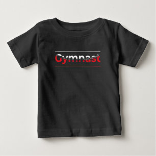 Gymnast - Minimalistisch Moderne Gymnastik - Wort Baby T-shirt