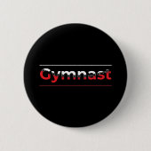 Gymnast - Minimalistisch Moderne Gymnastik - Wort Button (Vorderseite)