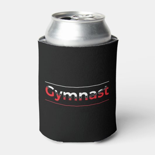 Gymnast - Minimalistisch Moderne Gymnastik - Wort Dosenkühler (Kanne Vorderseite)
