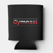 Gymnast - Minimalistisch Moderne Gymnastik - Wort Dosenkühler (Rückseite)