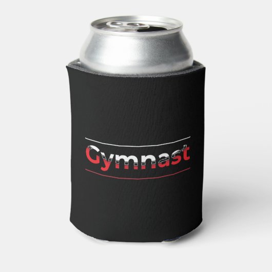 Gymnast - Minimalistisch Moderne Gymnastik - Wort Dosenkühler (Kanne Rückseite)