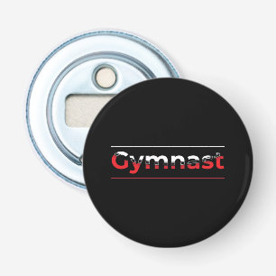 Gymnast - Minimalistisch Moderne Gymnastik - Wort Flaschenöffner