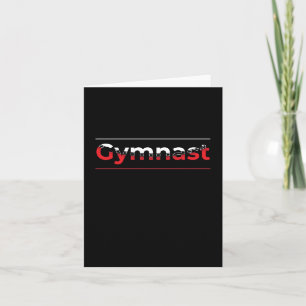 Gymnast - Minimalistisch Moderne Gymnastik - Wort Karte