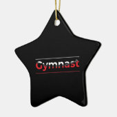 Gymnast - Minimalistisch Moderne Gymnastik - Wort Keramik Ornament (Links)