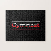 Gymnast - Minimalistisch Moderne Gymnastik - Wort Puzzle (Horizontal)