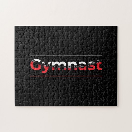 Gymnast - Minimalistisch Moderne Gymnastik - Wort Puzzle (Horizontal)