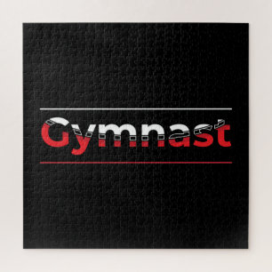 Gymnast - Minimalistisch Moderne Gymnastik - Wort Puzzle