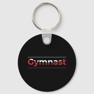 Gymnast - Minimalistisch Moderne Gymnastik - Wort Schlüsselanhänger