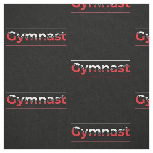 Gymnast - Minimalistisch Moderne Gymnastik - Wort Stoff (Muster)