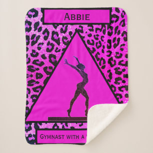 "Gymnast mit wilder Seite" Pink Leopard Gymnastik Sherpadecke