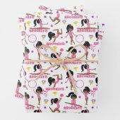 Gymnast Multikulturelle Personalisiert Geschenkpapier Set (Beispiel)