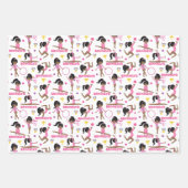 Gymnast Multikulturelle Personalisiert Geschenkpapier Set (Vorderseite)