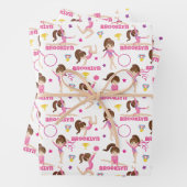 Gymnast Multikulturelle Personalisiert Geschenkpapier Set (Beispiel)