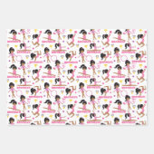 Gymnast Multikulturelle Personalisiert Geschenkpapier Set (Vorderseite)