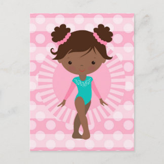 Gymnast - Niedlich Gymnastik Afrikanischer Amerika Postkarte
