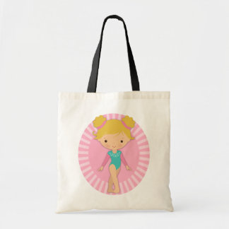Gymnast - Niedlich Gymnastik Rosa Aqua Blonde Tragetasche