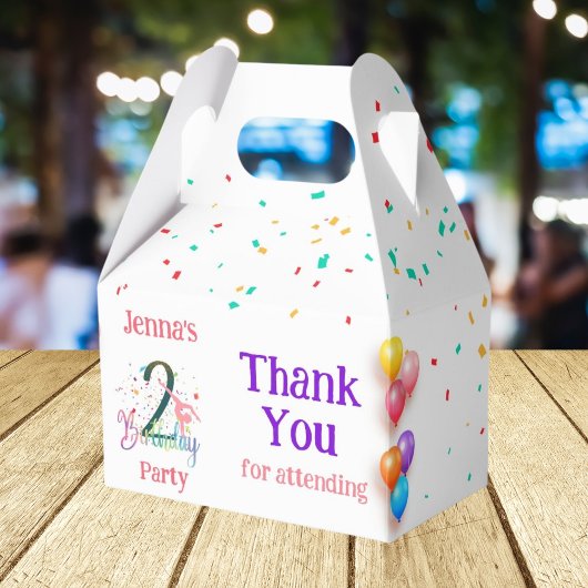 Gymnast niedlich Kindergeburtstag Party Geschenkschachtel