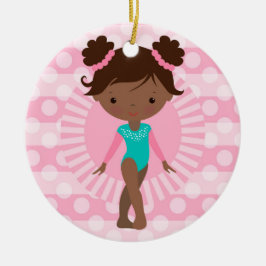 Gymnast - niedliche Gymnastik-afrikanischer Keramik Ornament
