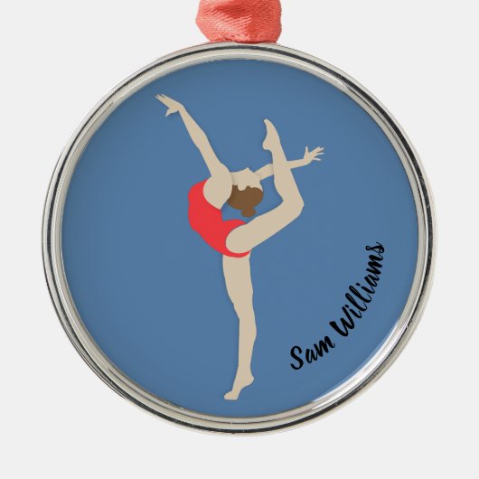 Gymnast Ornament Aus Metall (Vorne)