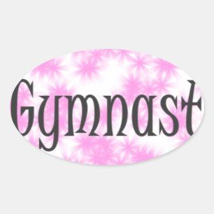 Gymnast Ovaler Aufkleber