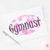 Gymnast Ovaler Aufkleber (Umschlag)