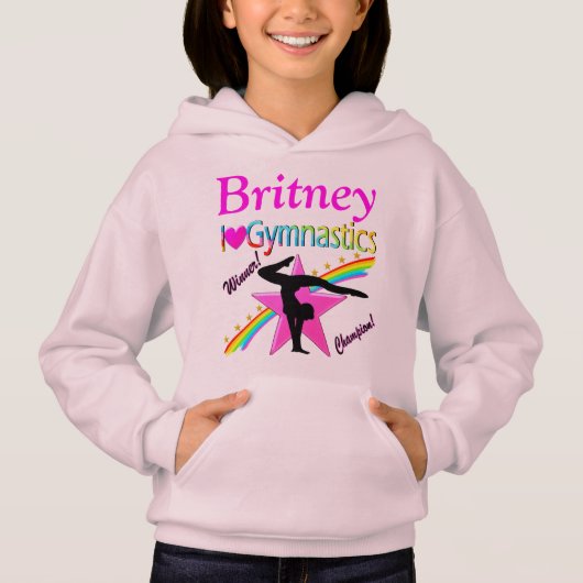 GYMNAST PERSONALISIERT HOODIE SWEATSHIRT ZUM ERSTE (Vorderseite)