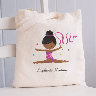Gymnast - Personalisierter Afroamerikaner Tragetasche