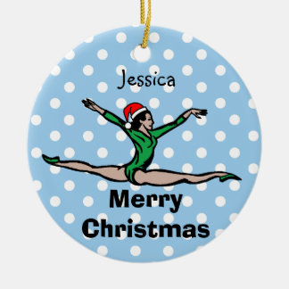 Gymnast personifizieren Sprungs-Sankt-Verzierung Keramik Ornament