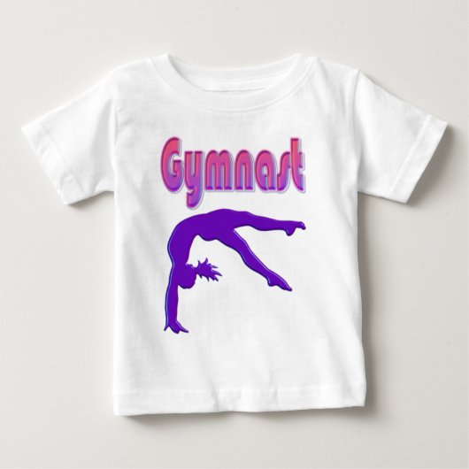 Gymnast Power Tumbling Lila Metallic Baby T-shirt (Vorderseite)
