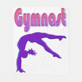 Gymnast Power Tumbling Lila Metallic Fleecedecke (Vorderseite)